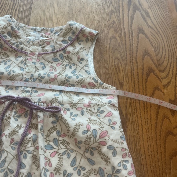 Chickeeduck High End Boutique Girls Cream Corduroy Jumper Dress Lined 140 US 7 - Picture 5 of 9